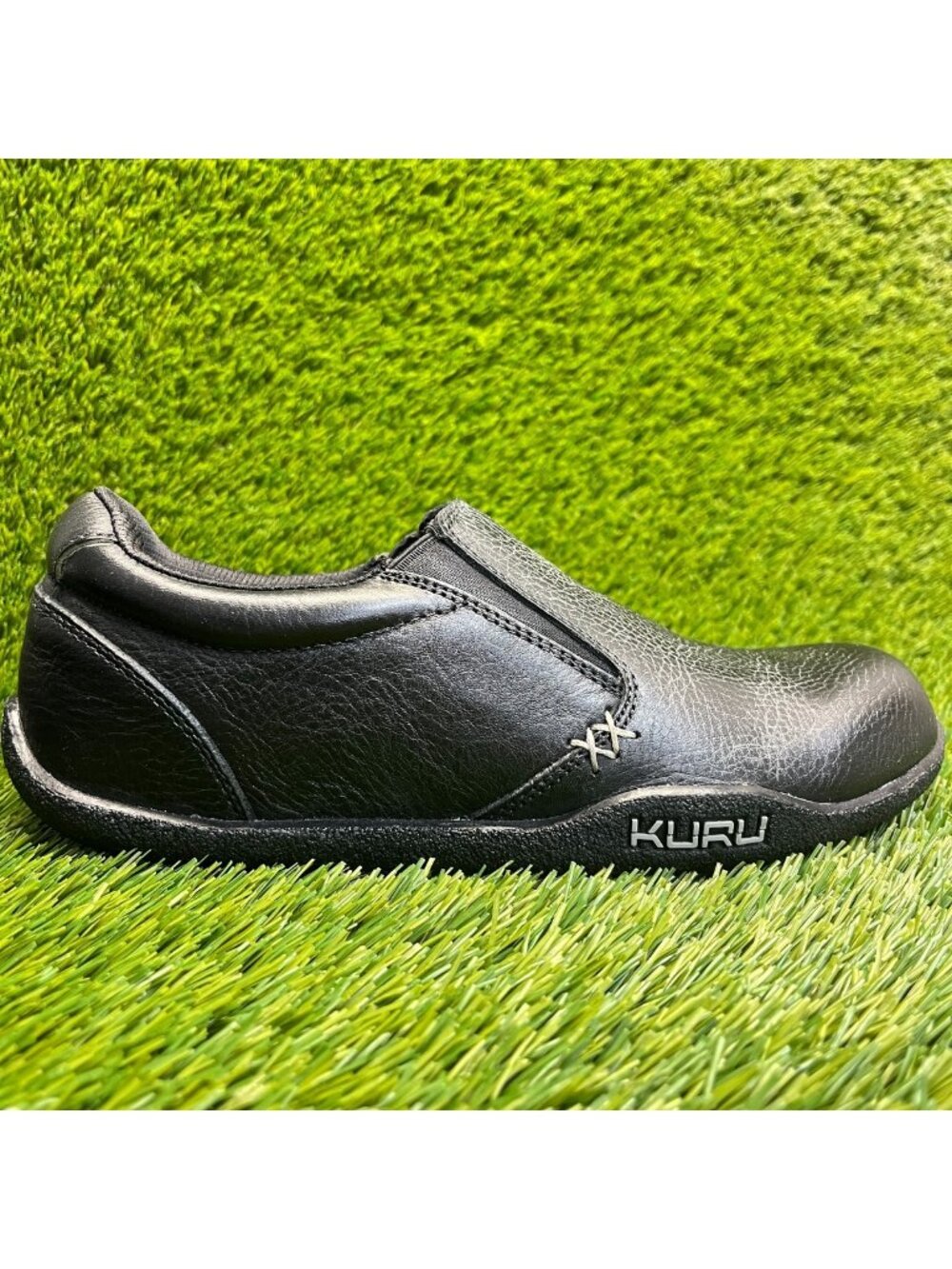 Kuru Kivi Womens Size 8.5D Black Classic Walking Outdoor Leather Slip On Shoes